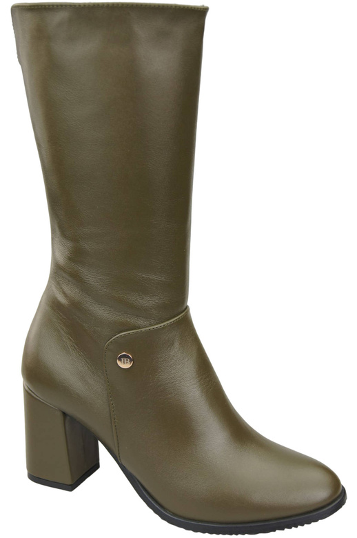 Obuv Dámské kozačky Olive to Half tele přírodní kůže 189 ElitaBut