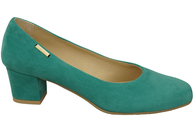Pohodlná dámská obuv Tyrkysová přírodní kůže semišová 172 od ElitaBut
