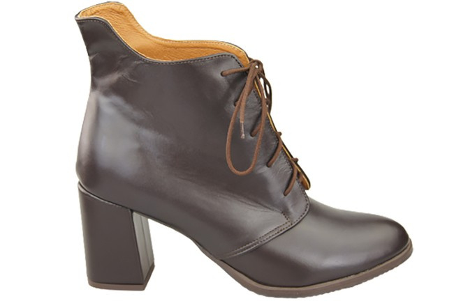 Obuv Dámské boty Chocolate Lace-up Winter Natural Leather 174 Z ElitaBut