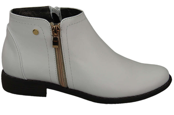Dámská obuv Dámské boty White Warmed Natural Leather 872 Z Elitabut