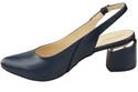 Dámská obuv Navy Blue Sandals Natural Leather 196 ElitaBut