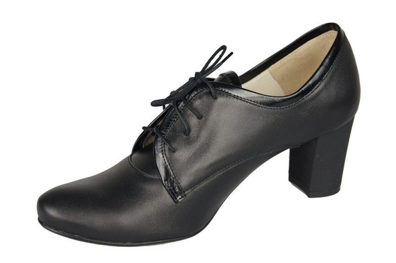 Dámská obuv Šněrovací boty z přírodní kůže Black 758 ElitaBut