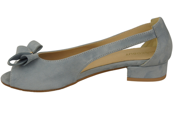 Dámské sandály Light Blue Natural Suede Leather 994 s kombinací stylu a pohodlí ElitaBut