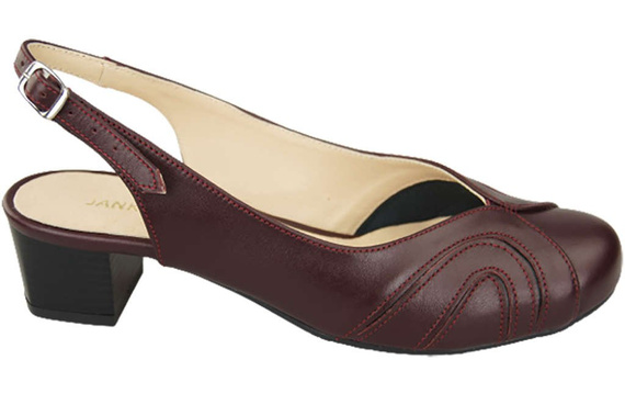 Dámská obuv Přírodní kůže Sandály Maroon 842 ElitaBut