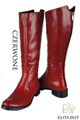 Obuv Dámské boty z přírodní kůže Červená 749 ElitaBut