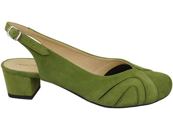 Dámská obuv Sandály přírodní kůže semišová pistácie 842 Z ElitaBut