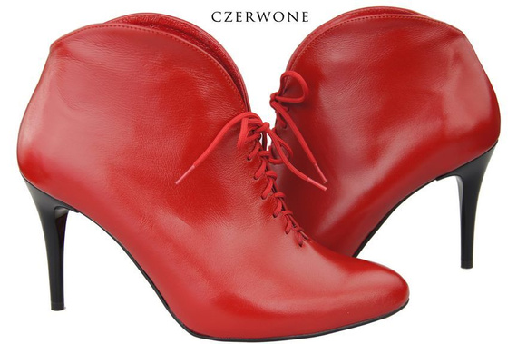 Obuv Dámské kozačky červené Jaro / podzim přírodní kůže 955 ElitaBut