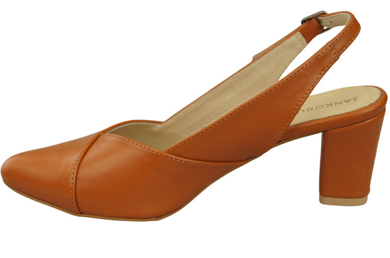 Dámská obuv Červené sandály na podpatku Přírodní kůže 217 ElitaBut