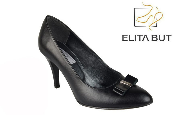 Dámská obuv Přírodní kožené lodičky Black 788 ElitaBut