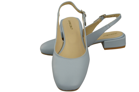 Dámská obuv Sandály Bright Blue Flat Heel Natural Leather 206 ElitaBut