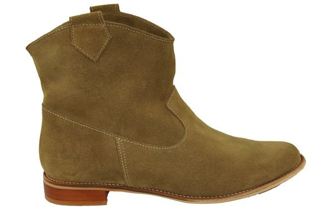 Obuv Dámské kozačky Olive Jaro / podzim přírodní kůže velur 132 L ElitaBut