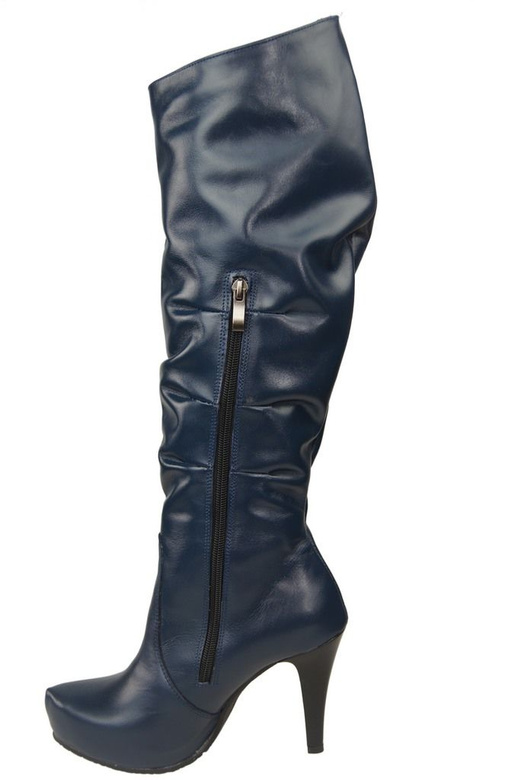 Dámské boty na platformě Přírodní kůže Námořnická modř 120 ElitaBut