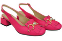 Dámská obuv Sandály Neon Pink zdobené třásněmi Přírodní kůže 208 ElitaBut
