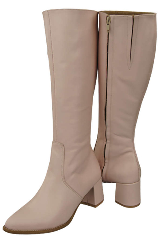 Dámské kozačky Classic přírodní kůže Powder pink 175 ElitaBut