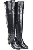 Dámské boty Black Shiny Musketeers High over the knee natural leather 190 ElitaBut