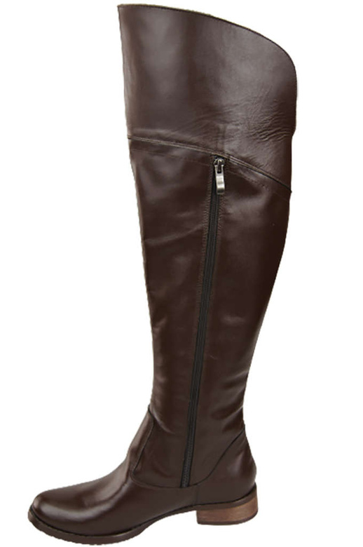 Obuv Dámské kozačky Chocolate Musketeers High over the knee natural leather 638 ElitaBut