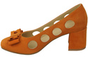 Dámská obuv Orange Natural Suede Leather pumps 182 ElitaBut