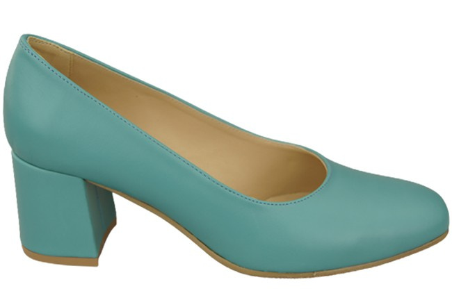 Dámská obuv Přírodní kožené lodičky 171 Turquoise ElitaBut