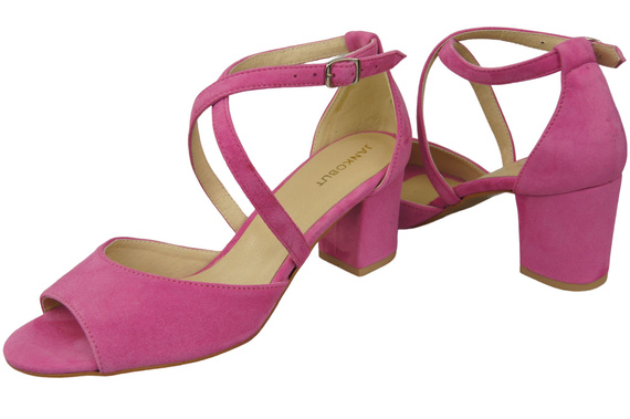 Dámská obuv Sandály Fuchsiová přírodní kůže Semiš 111 ElitaBut