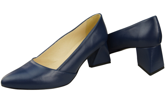 Dámské Lodičky Námořnická modř Pravá Kůže Špičatá Špička Podpatek ElitaBut 221