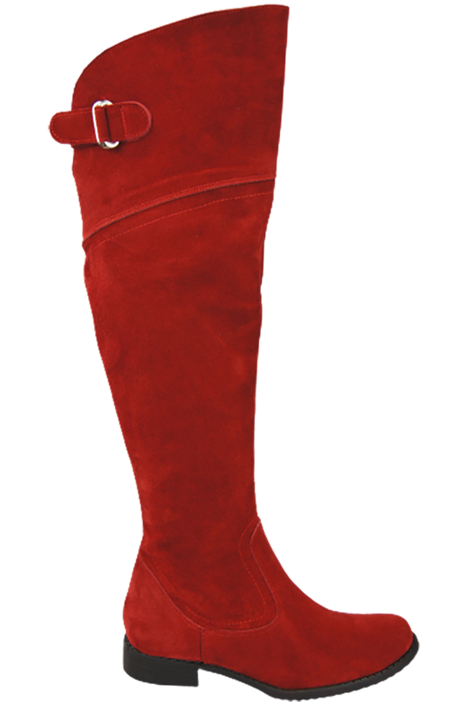 Dámská obuv Red Muskegon Vysoké kozačky nad kolena z přírodní kůže Velour 154 ElitaBut