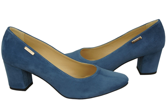 Dámská obuv Blue Suede Natural Leather pumps 106 ElitaBut