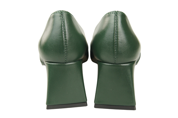 Dámské Lodičky Smaragdově zelená Pravá Kůže Špičatá Špička Podpatek ElitaBut 221