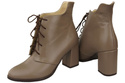 Obuv Dámské boty Cappuccino Dark Lace-up Winter Natural Leather 174 Od ElitaBut