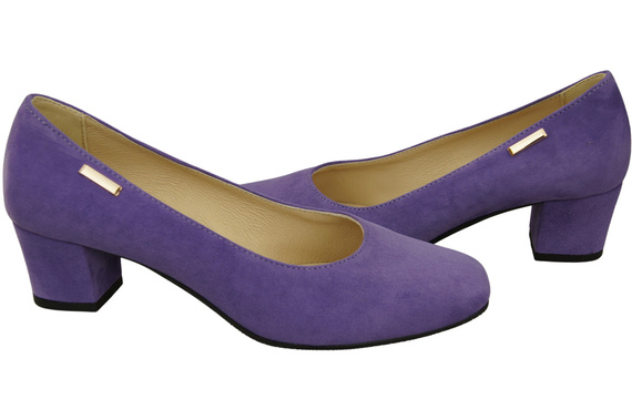 Pohodlná dámská obuv Fialová semišová přírodní kůže 172 od ElitaBut