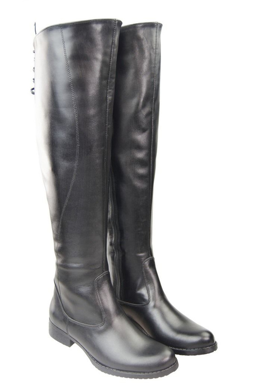 Dámská obuv Black Muskegon boty nad kolena Natural leather 121 ElitaBut