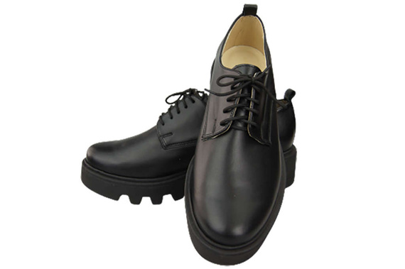 Dámská obuv se šněrováním Obuv z černé kůže Natural 180 ElitaBut