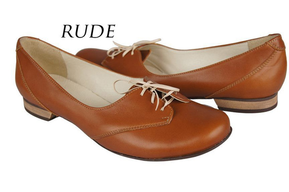 Dámské baleríny z přírodní kůže Červená 700 ElitaBut