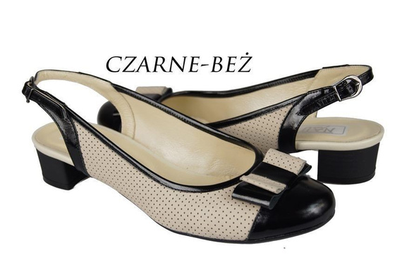 Dámská obuv Přírodní kůže Sandály Černá béžová 776 ElitaBut