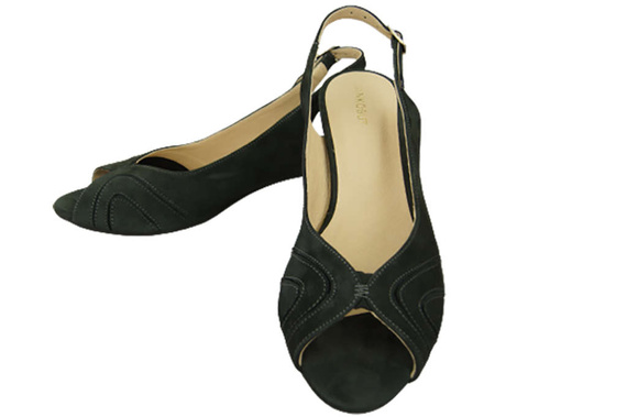 Dámská obuv Sandály z přírodní semišové kůže Graphite 991 ElitaBut