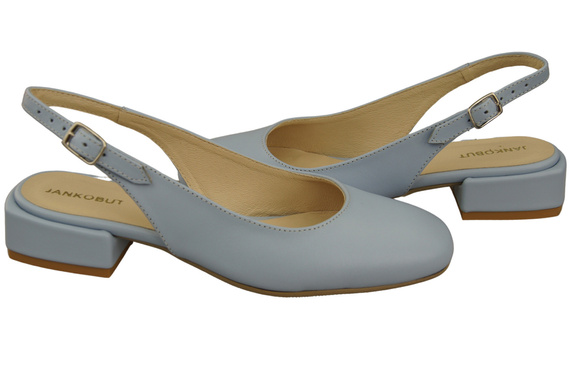 Dámská obuv Sandály Bright Blue Flat Heel Natural Leather 206 ElitaBut