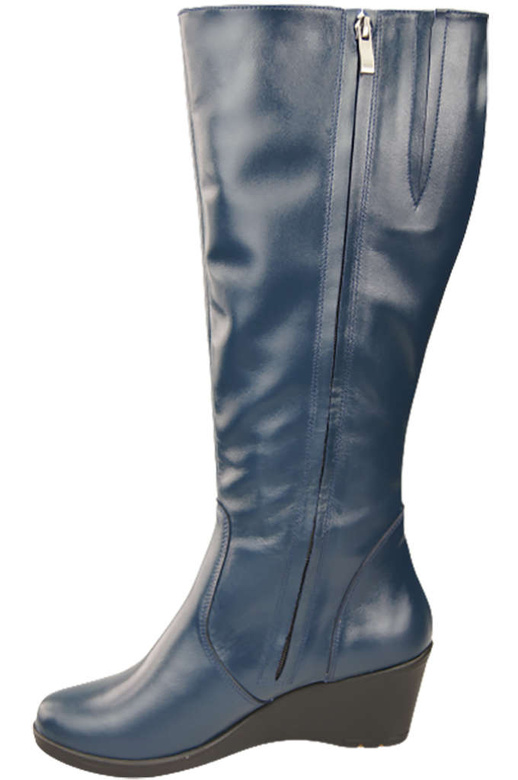 Obuv Dámské kotníkové boty Přírodní kůže Námořnická modrá 177 ElitaBut