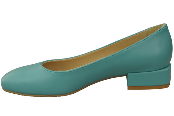 Pohodlná dámská obuv Tyrkysové byty Přírodní kůže 204 ElitaBut