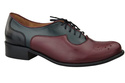 Obuv Šněrovací boty z přírodní kůže Maroon Dámské 953 ElitaBut