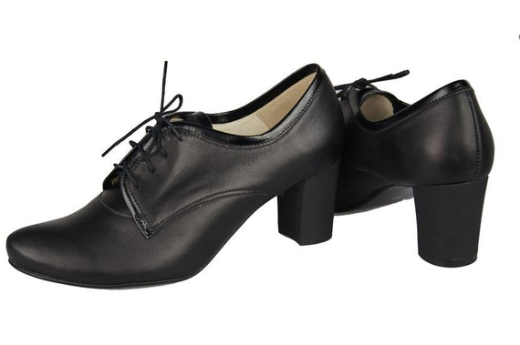 Dámská obuv Šněrovací boty z přírodní kůže Black 758 ElitaBut