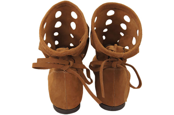 Obuv Dámské kozačky z přírodní kůže velur Caramel 160 ElitaBut