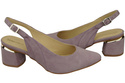 Dámské sandály z přírodní semišové kůže Lilac Elegance and Comfort 196 From ElitaBut