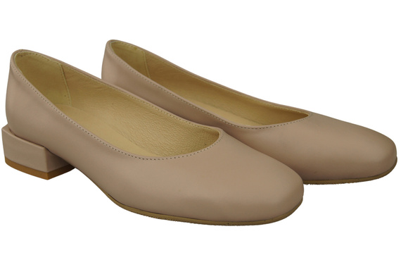 Pohodlná dámská obuv Cappuccino Bright Flat Natural Leather 204 ElitaBut