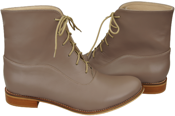 Dámské kozačky Cappuccino Dark Spring/Autumn přírodní kůže 155 L ElitaBut