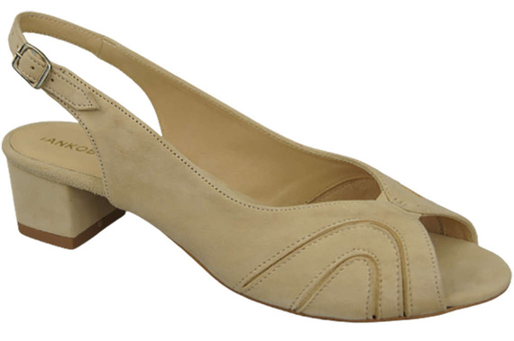 Dámská obuv Sandály ze semišové kůže Béžová 991 ElitaBut