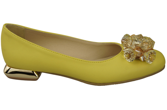 Dámské lodičky Lemon s krystaly z přírodní kůže 216 ElitaBut