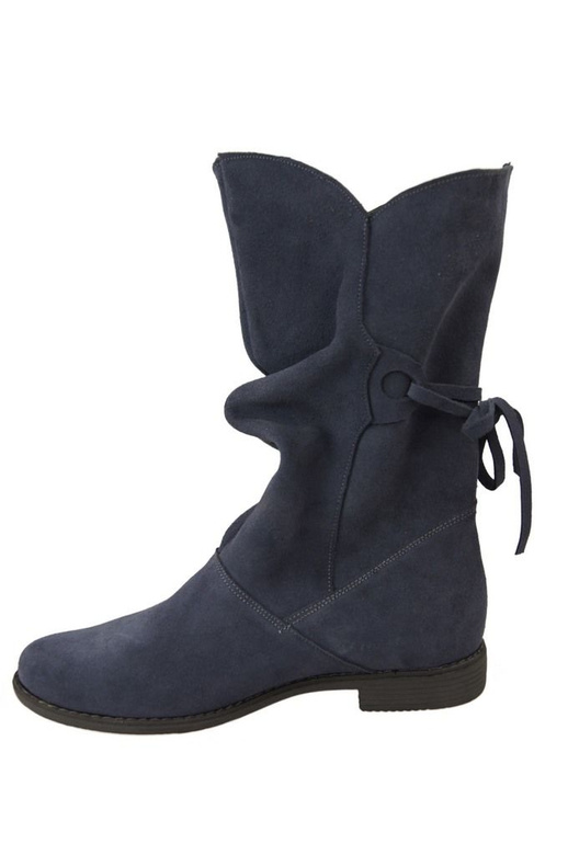 Dámské kozačky Graphite jaro/podzim přírodní kůže velur 999 L ElitaBut