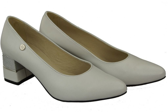 Dámská obuv White Natural Leather pumps 142 ElitaBut