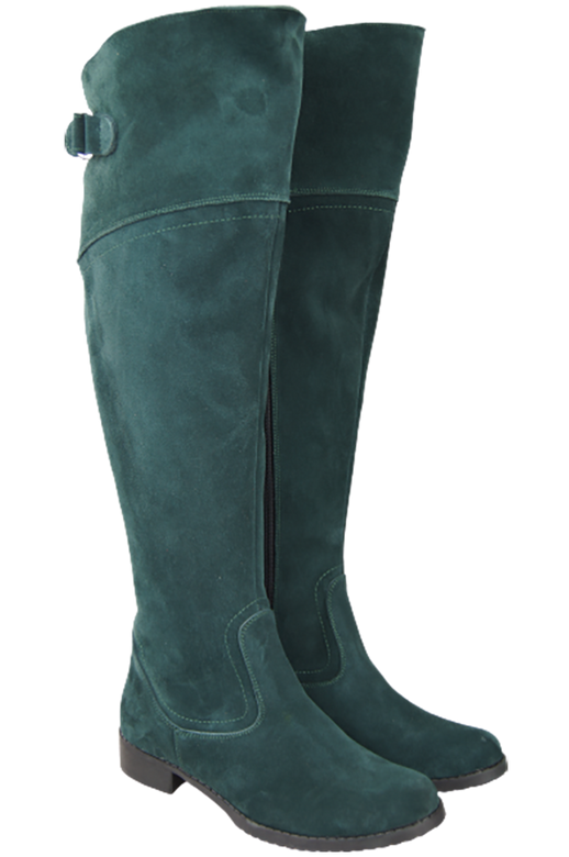 Dámské boty Malachite Musketeers Vysoké nad kolena z přírodní kůže Velour 154 ElitaBut