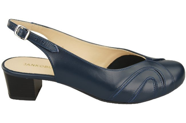 Dámská obuv Přírodní kůže Sandály Navy blue 842 ElitaBut