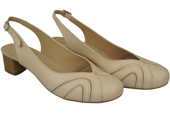 Dámská obuv Přírodní kůže Sandály Béžová 842 ElitaBut